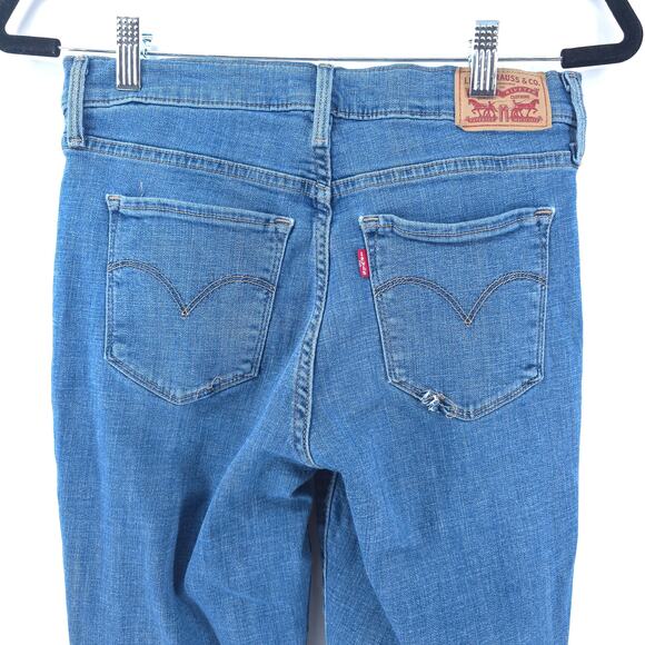 Levis Rustic Minimalist Cropped 311 Shaping Skinny Ankle HighRise Medium Wash 28 - Picture 8 of 11